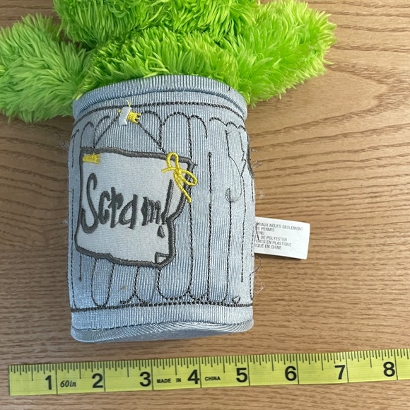 Fisher Price Sesame Street Oscar the Grouch Plush Trashcan 40th Anniversary 10" - Picture 9 of 9